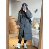 羽绒服时尚 连帽中长款 宽松过膝90白鸭绒外套 MOST韩版 LILY