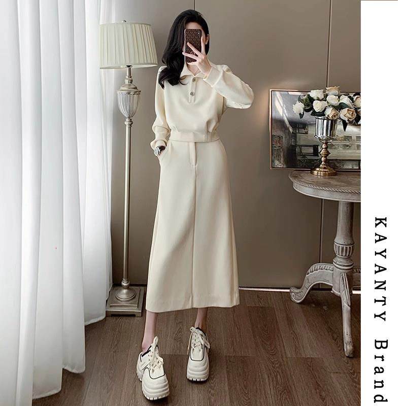 KAYANTY休闲时尚套装裙女春新款韩系高级感显瘦卫衣半身裙两件套