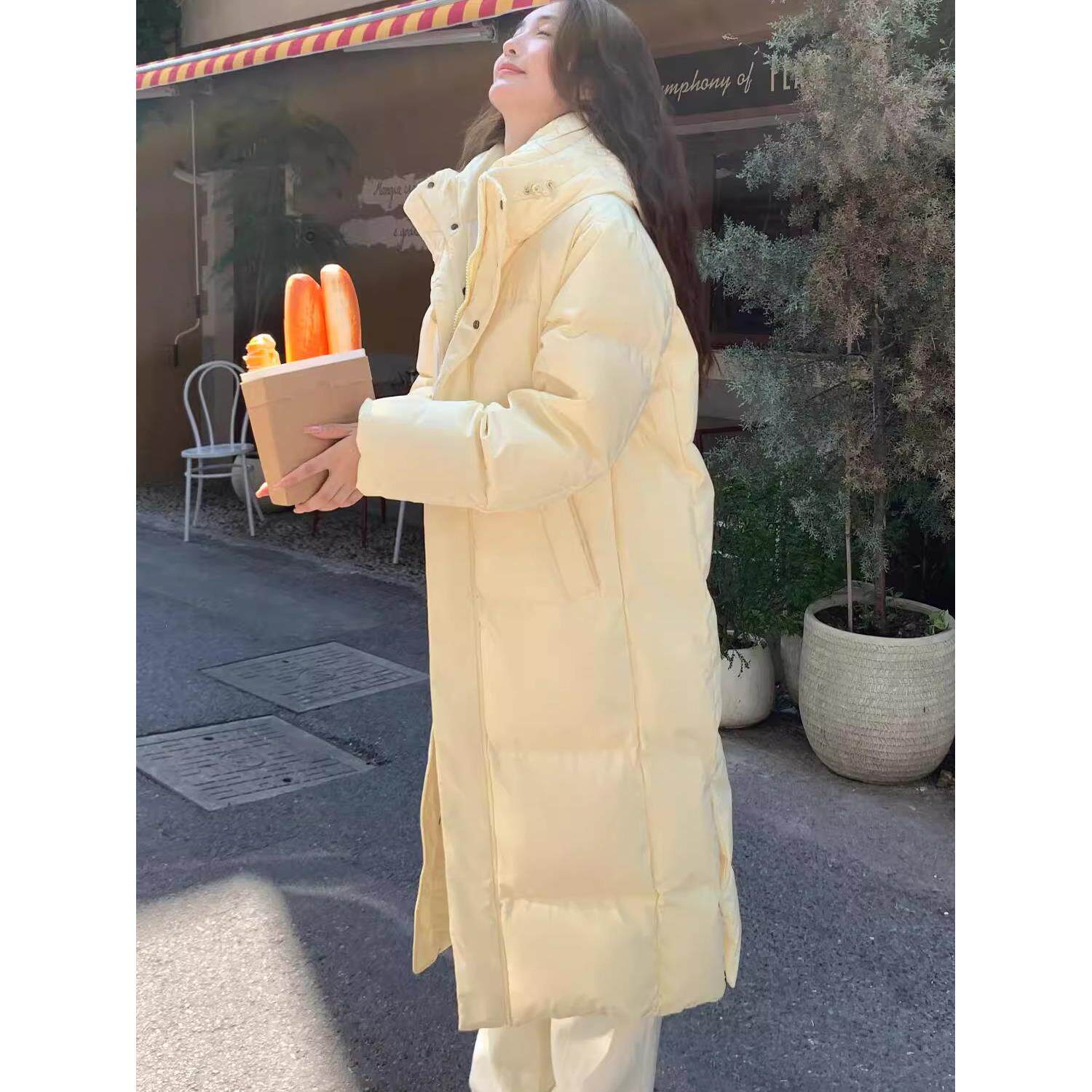 Baulmain Paul羽绒服女长款冬季2025新款超长过膝加厚白鸭绒外套