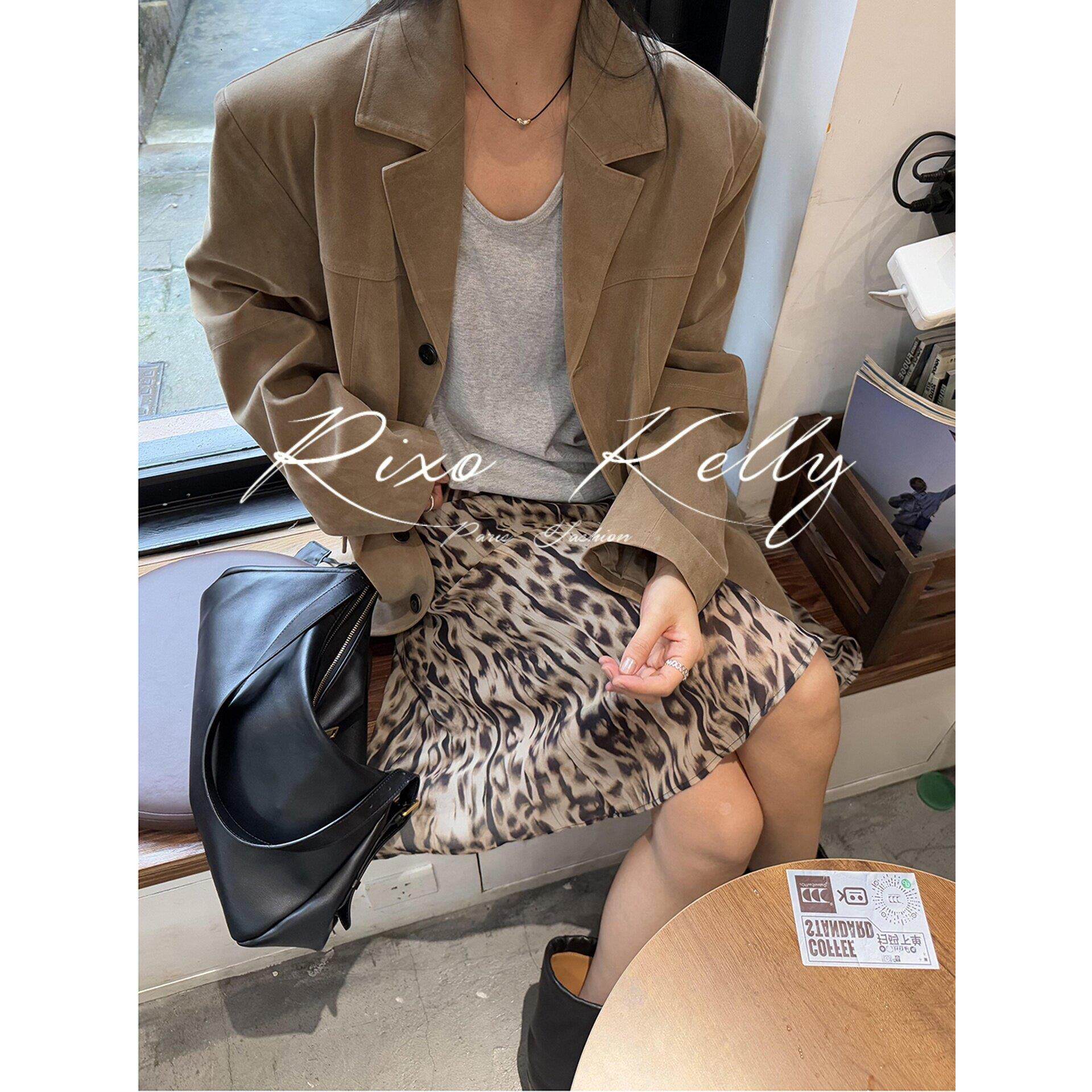 RIXO STREET休闲西服巨好看韩系覆古麂皮绒西装外套新款春秋装