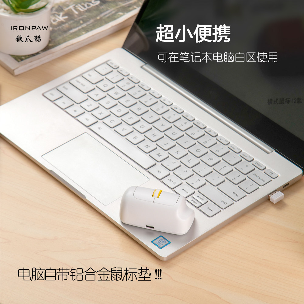 [블루투스 + USB] 수평 마우스 I2 강화 버전 듀얼 모드 무선 무음 버튼 - 인체공학