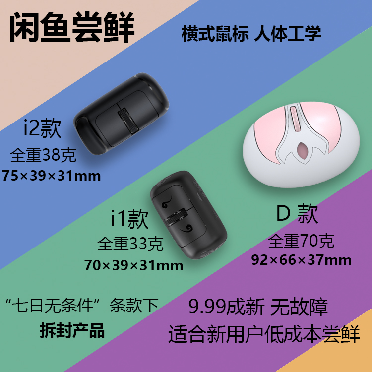 (二手)拆封产品适合新手体验-因七日无条件退货而被拆封-横式鼠标
