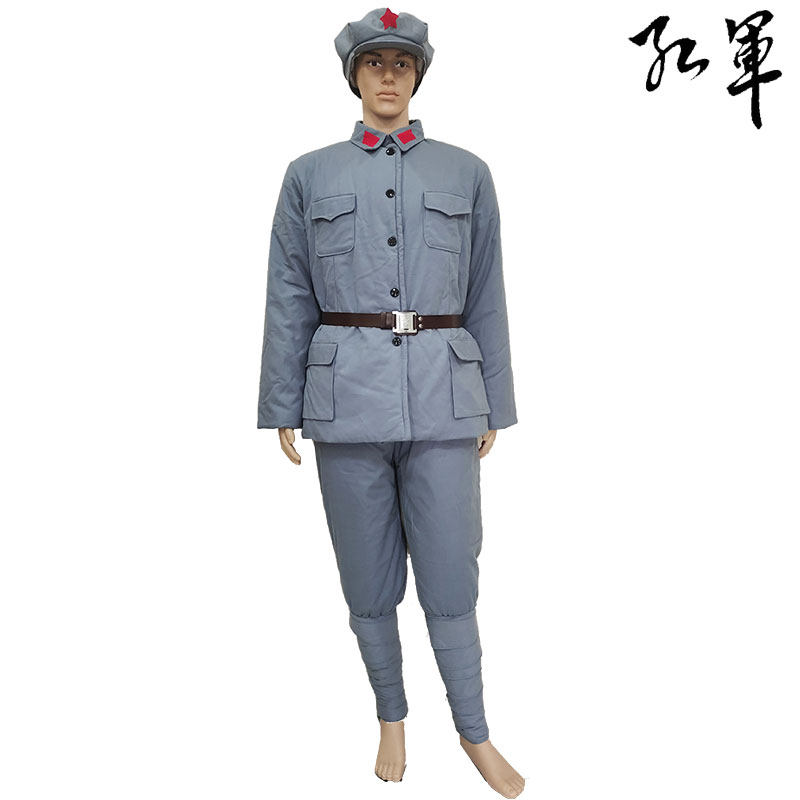 红军衣服演出服棉服套装爬雪山老式服装表演服抗战服装加厚影视服