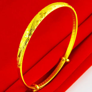 黄金手镯女9999足金镯子龙凤镯结婚首饰送老婆生日礼物送妈妈