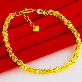 黄金手链9999足金女款真金首饰凤尾链子年轻人纯金手镯送老婆