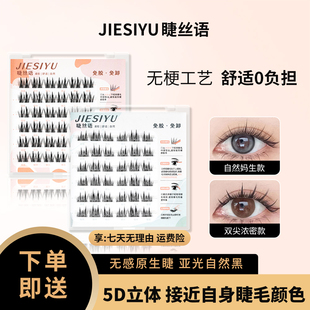 【新款无梗】免胶新手妈生自然感柔软仿真分段式自粘式假睫毛F1