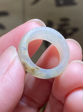 和田玉白青花洒金皮卡14满皮俏色随型跑环古风文玩珠跑圈锁骨挂饰