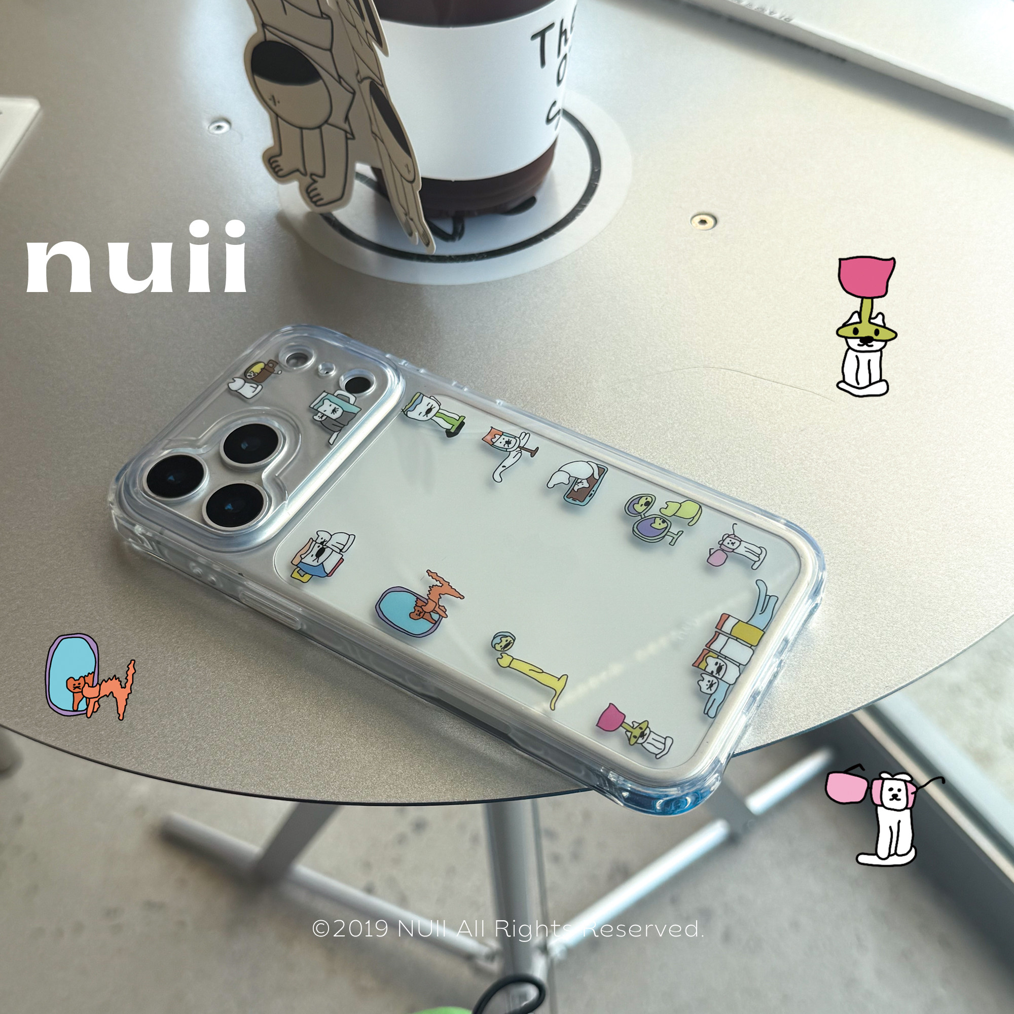 nuii南屿原创丨猫咪的日常mini角双层IMD适用iPhone18promax磁吸手机壳治愈苹果17pro小众16放照片包拍照按键