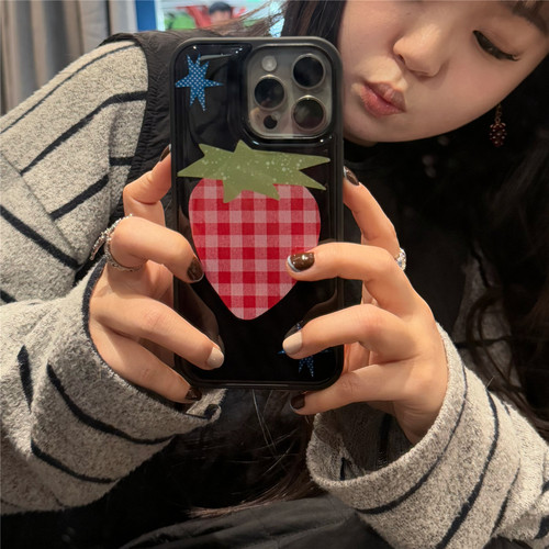 甜美可爱草莓樱桃滴胶手机壳