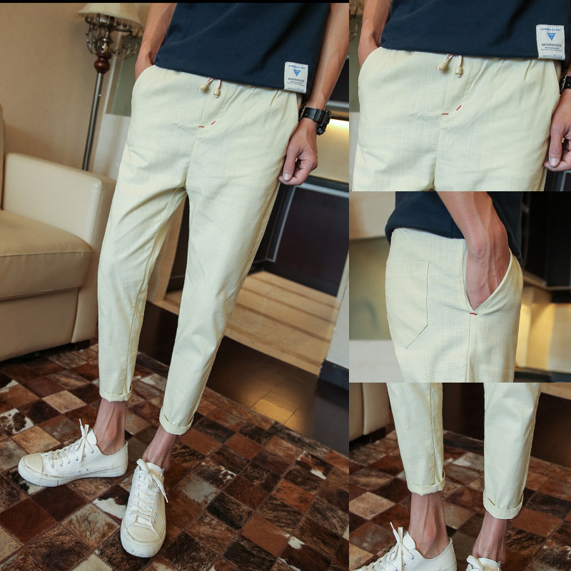 分脚修休亚9身分男七裤夏闲裤小分季麻裤九潮分裤束夏短脚版7八韩|ruв категории Мужская одежда, брюки - от Buy2taobao.com для оказания профессиональной услуги покупки агента Taobao