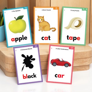 牛津自然拼读英语单词闪卡大卡片过塑封教学教师教具课堂phonics