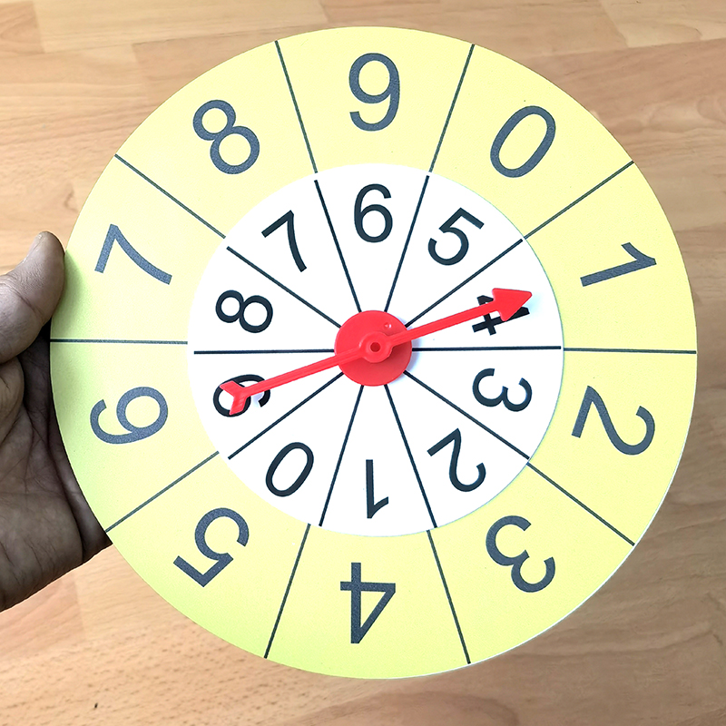 儿童数字加减乘除运算转盘小学生乘法口决幼儿教师自制教具塑料