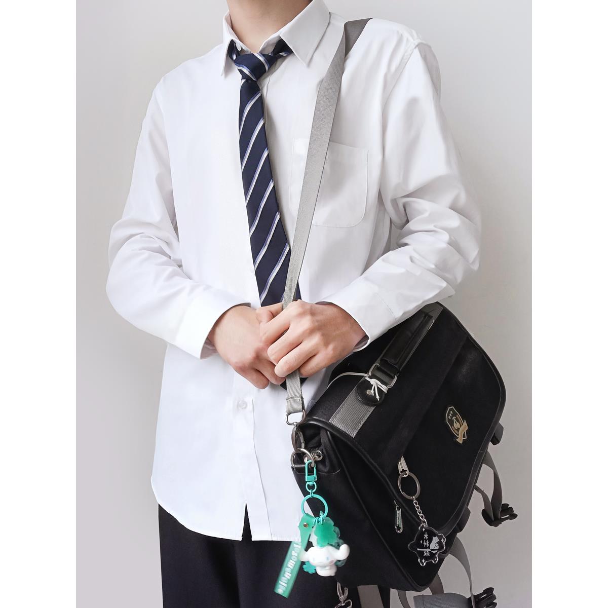 木村叔dk日系制服基础款白色衬衫男学生夏季学院风内搭西服衬衣服