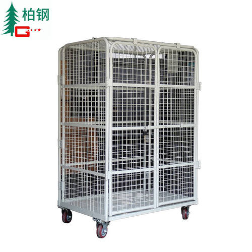 柏钢物流平台车周转框折叠移动仓库仓储笼物流搬运理货车1100*800