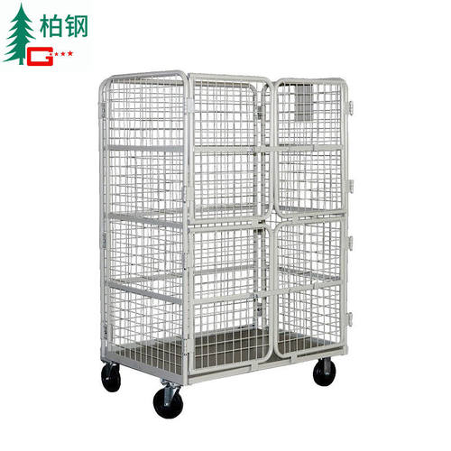 柏钢物流平台车周转框折叠移动仓库仓储笼物流搬运理货车1100*800