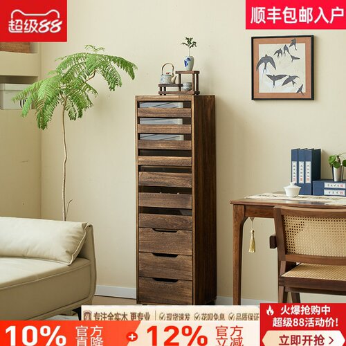 实木展示柜带灯感应灯牙科柜置物架客厅茶具柜落地手串文玩收纳柜