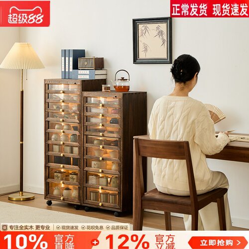 实木展示柜带灯牙科柜