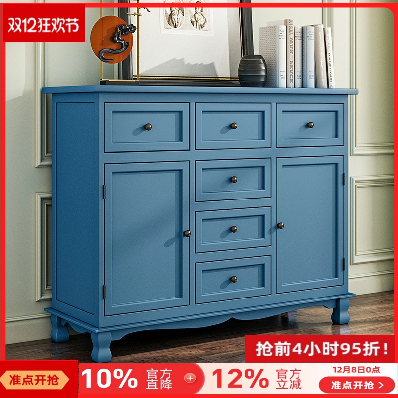 实木美式餐边柜斗柜整装发货