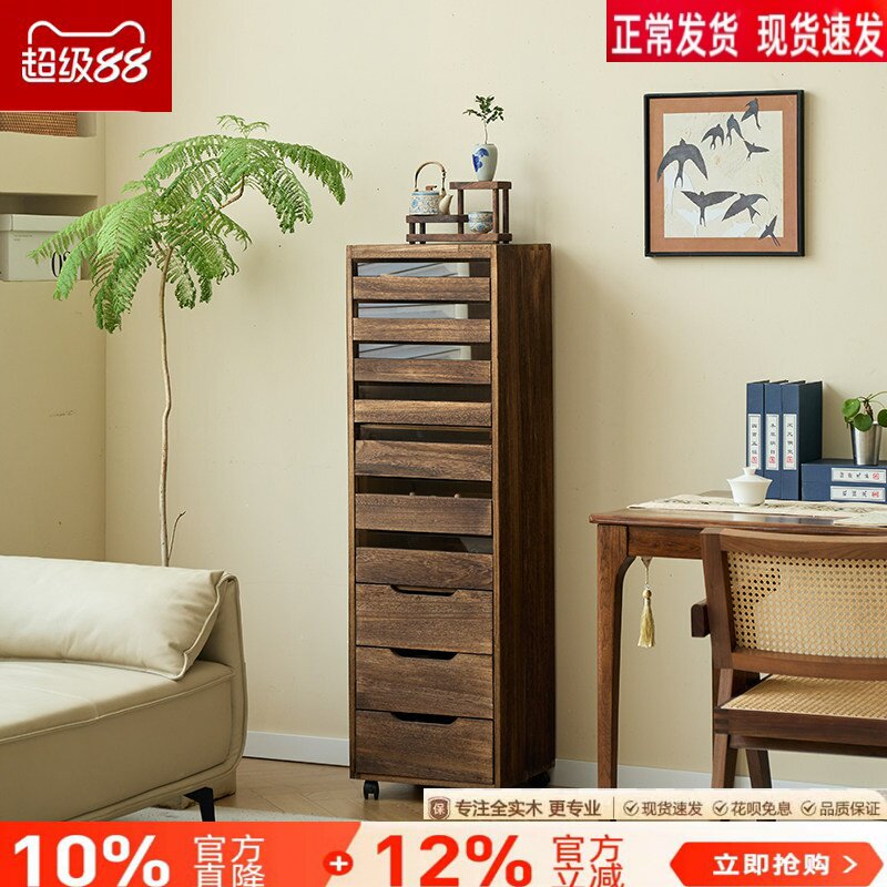 实木展示柜带灯感应灯牙科柜置物架客厅茶具柜落地手串文玩收纳柜