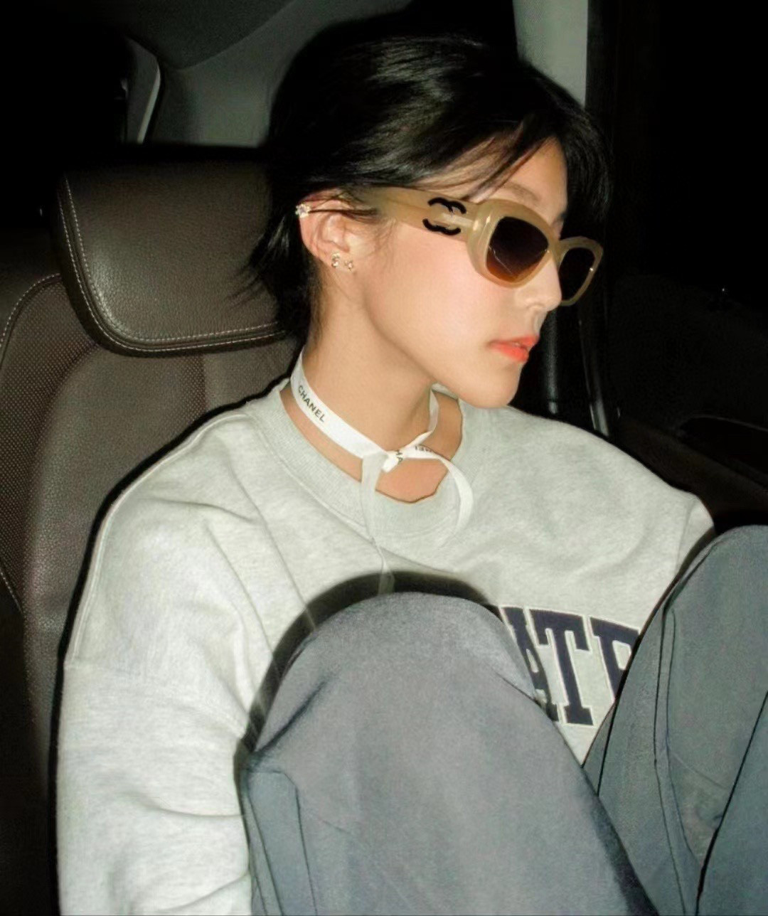 新款春夏小香墨镜5493财阀千金复古果冻太阳镜百搭时尚显瘦高级感