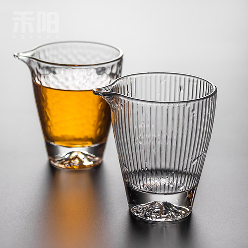禾阳公道杯日式锤纹雪山泡茶
