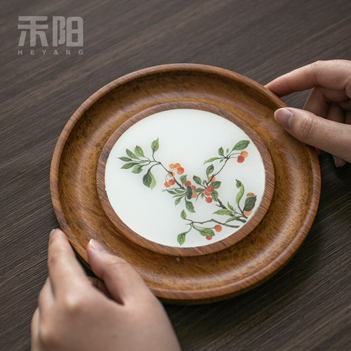 禾阳竹制壶承垫隔热垫茶壶底座养壶垫壶托干泡台家用茶具配件托盘