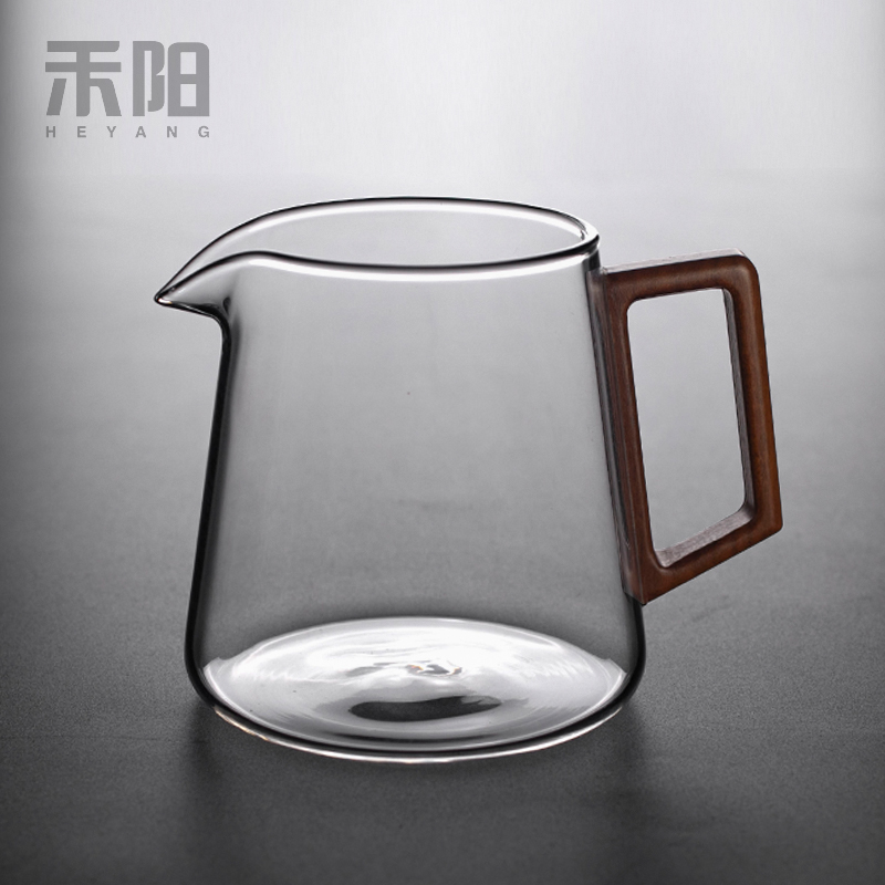 禾阳 耐高温玻璃公道杯大容量带手柄泡茶公杯功夫茶具分茶器茶海