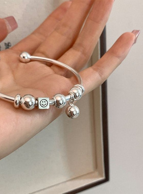 一恋几何方块圆珠手镯女韩版气质个性创意手环ins小众手环潮