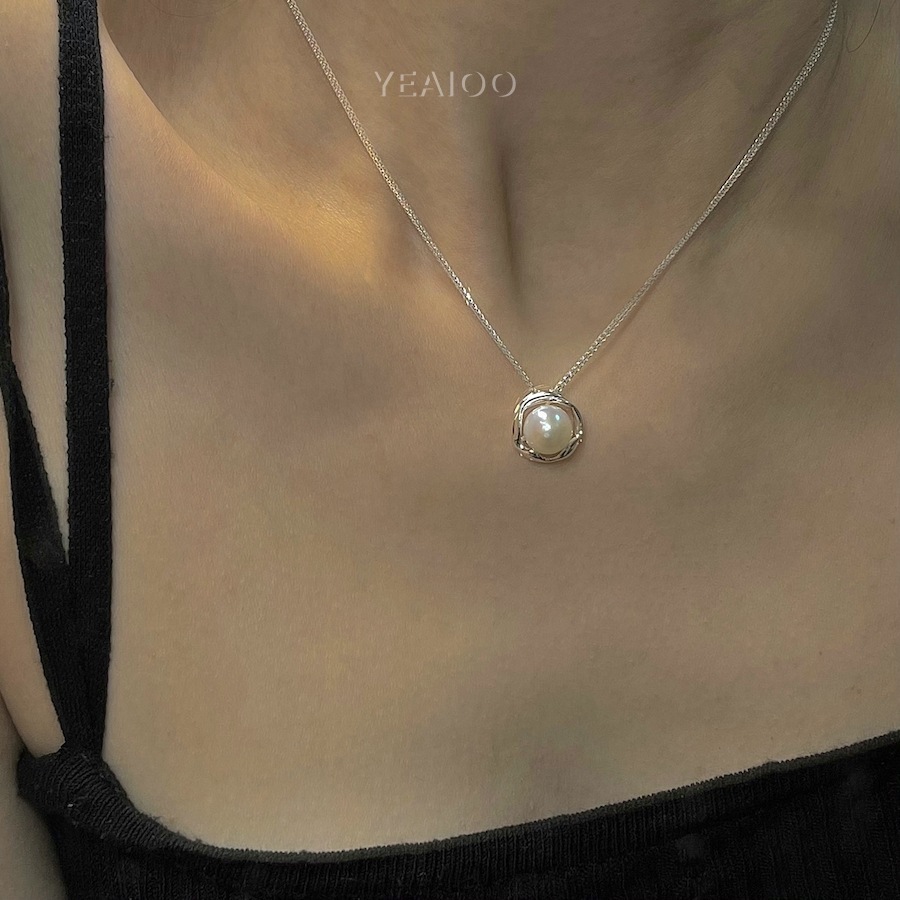 珍珠项链一恋银简约女