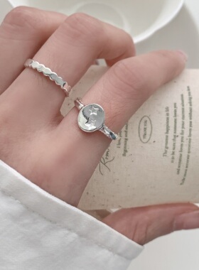 圆形极简女士经典款星星戒指女小众设计百搭精致时尚指环2026新款