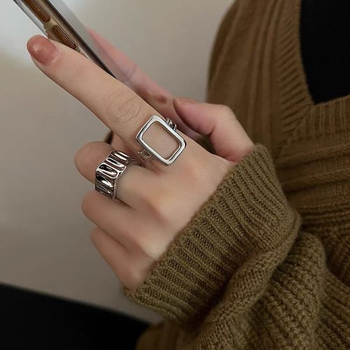 戒指韩版食指女开口一恋复古