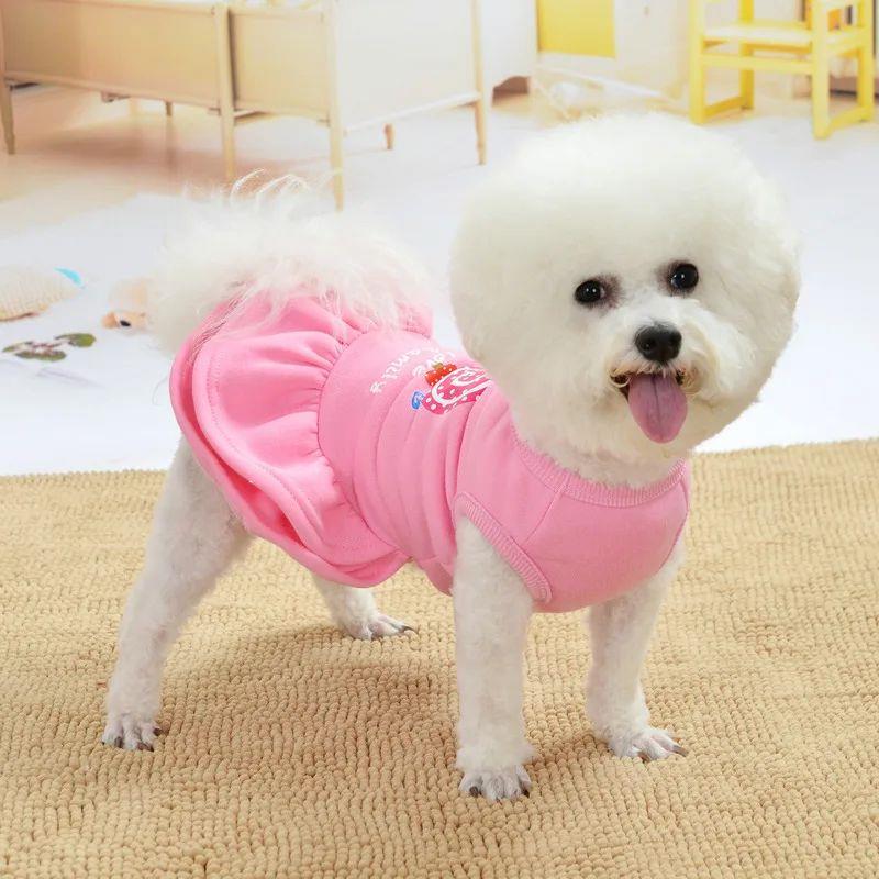 Teddy Dog Skirt Pet Clothes Dog Dresses for Small Dogs Cotto