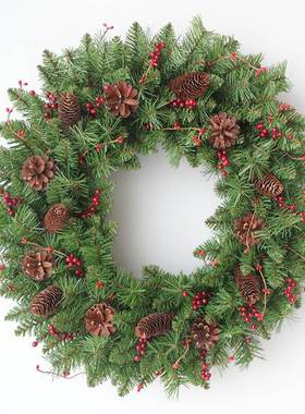 Christmas 60cm American red fruit wreath Christmas wreath Lu