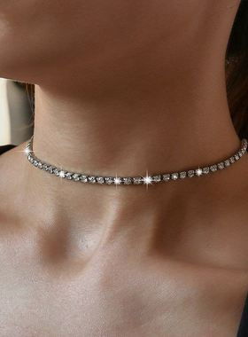 simple temperament diamond necklace female choker Hot sale