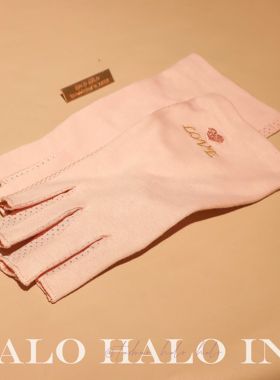 美甲工具防拷黑手套防紫外线半指