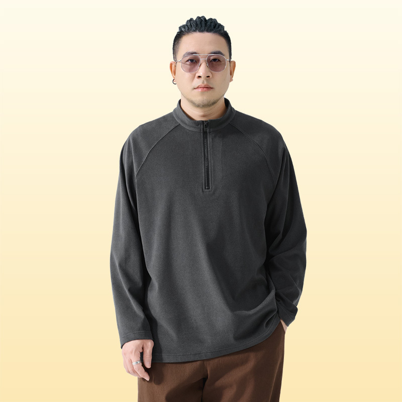 大码男士德绒卫衣打底衫