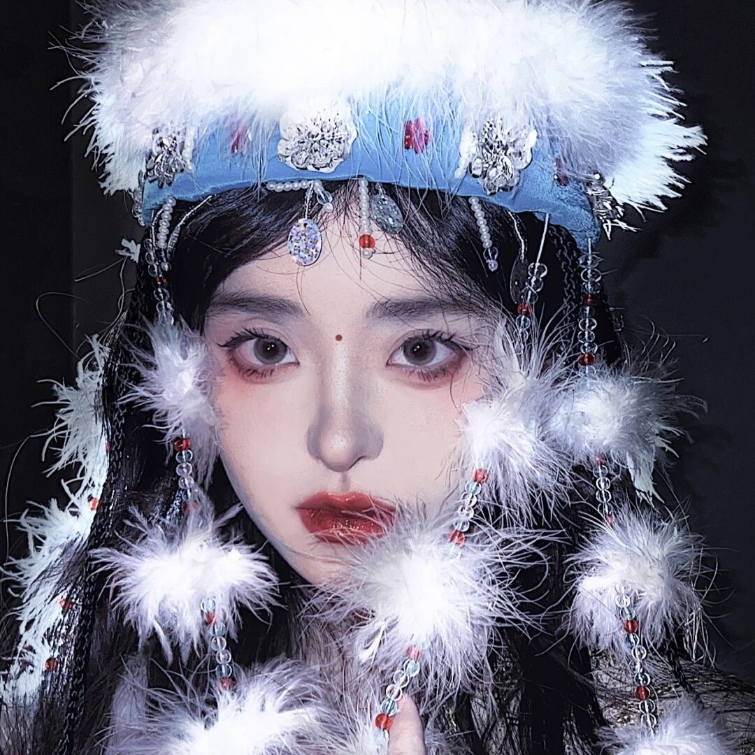 影视古装还珠格格香妃头饰帽子抖音同款含香帽子蒙古舞超仙发饰