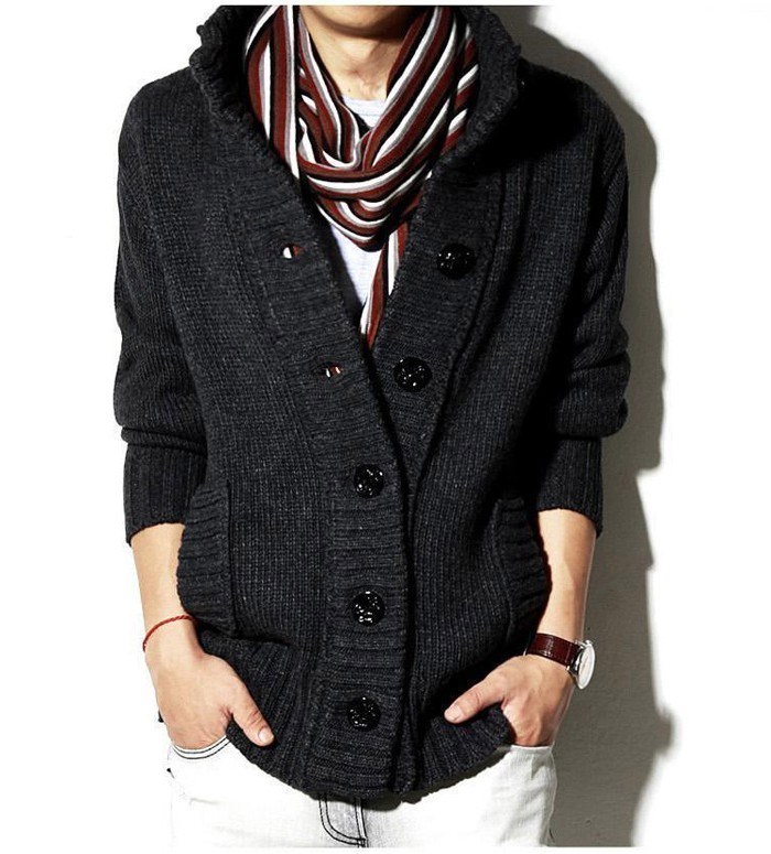 winter Men's Thick Knitted Christmas Pullover Sweater 男毛衣