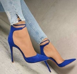40-43 cotton Strap  Pointed shoes high heels Lady wear