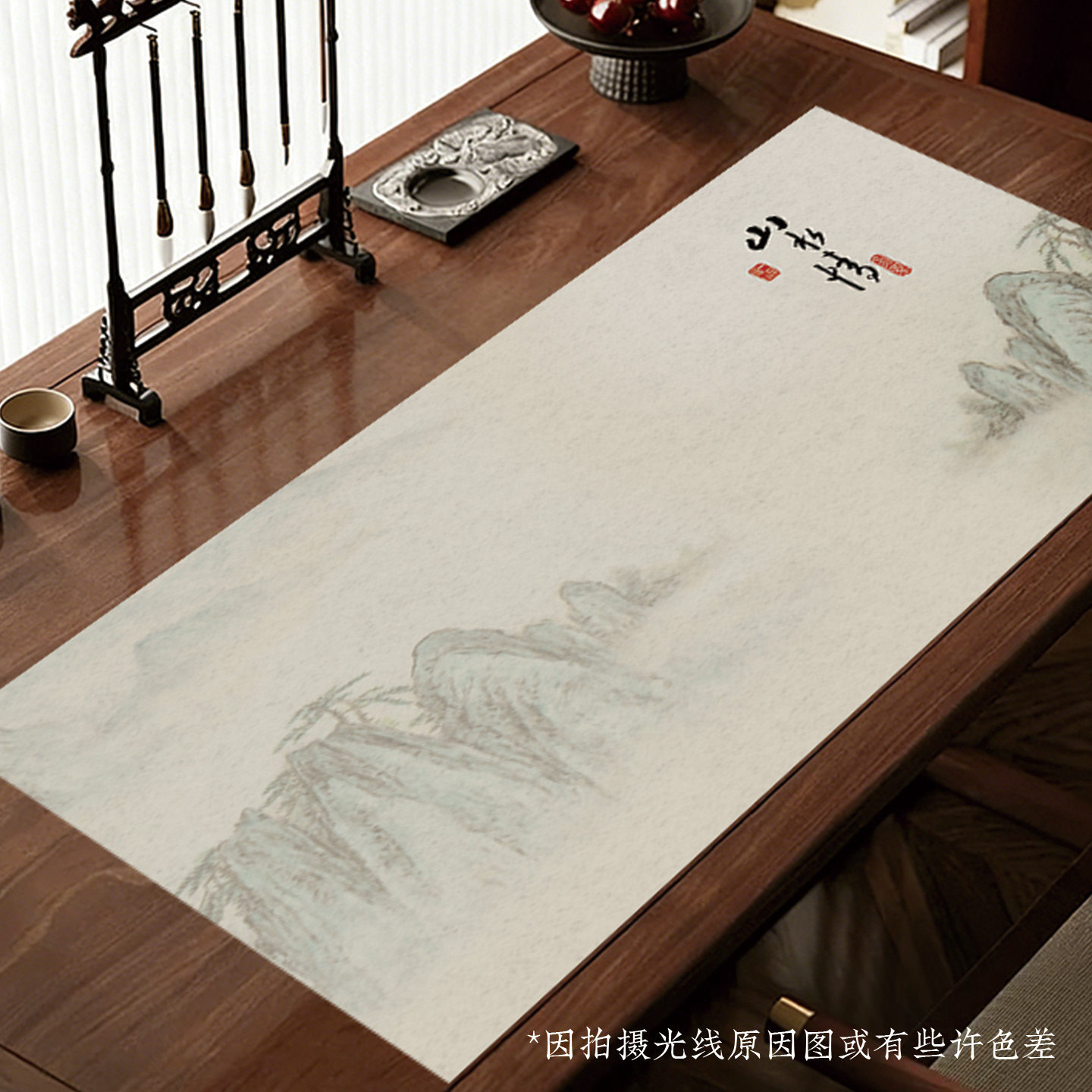 毛毡垫新中式羊毛毡加厚桌垫书画学生书法专用山水桌垫国风印花,居家布艺,办公桌垫,淘宝优惠券,粉丝福利购,淘宝优惠卷