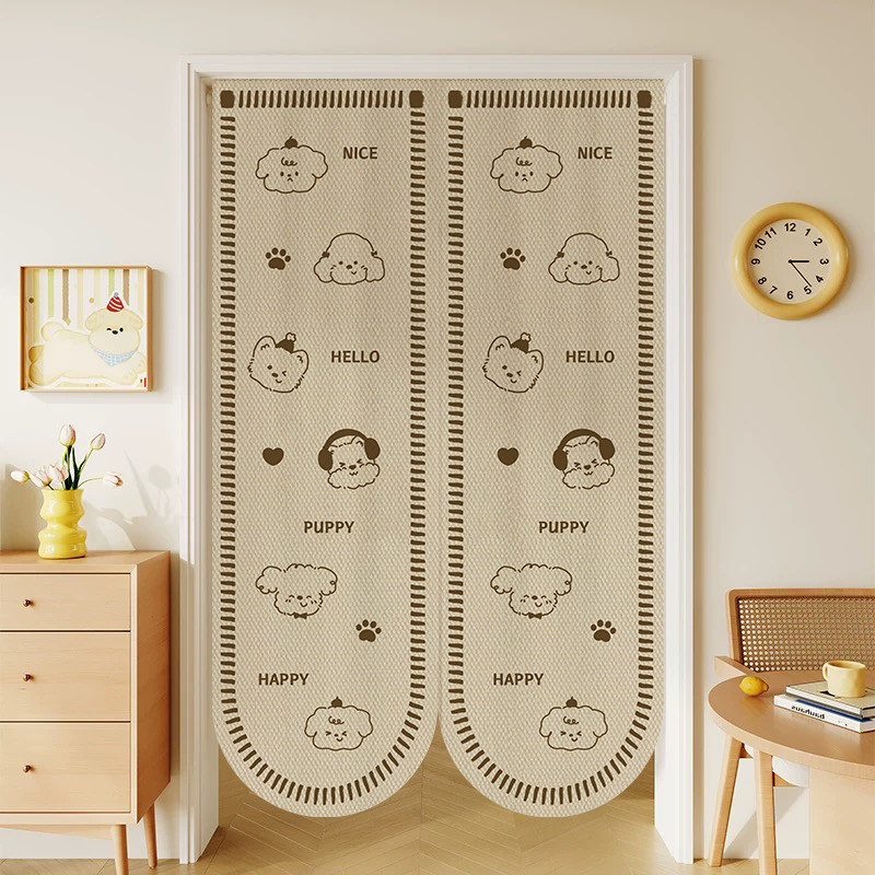 卡通异型高级门帘仿麻卧室隔断帘儿童布帘半帘卫生间遮挡帘免打孔,居家布艺,门帘,淘宝优惠券,粉丝福利购,淘宝优惠卷