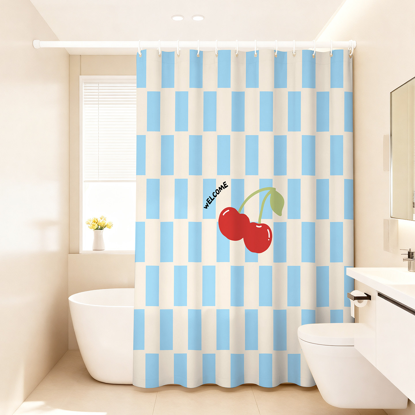 浴室浴帘卫生间挂帘防水布防霉免打孔速干遮挡窗帘洗澡间隔断门帘,居家布艺,门帘,淘宝优惠券,粉丝福利购,淘宝优惠卷