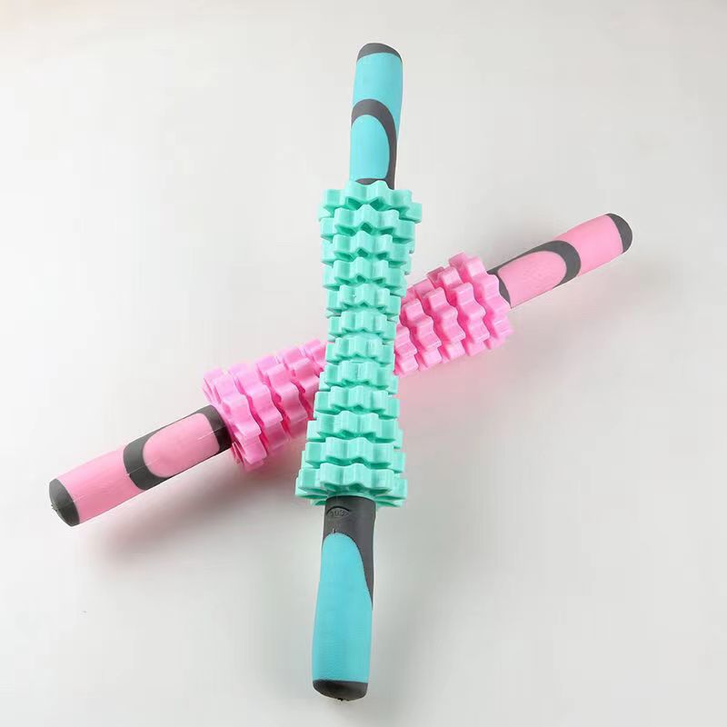 腿部按器瘦腿神器按小腿肌肉滚轮减肥放松按棒环形夹腿滚轮