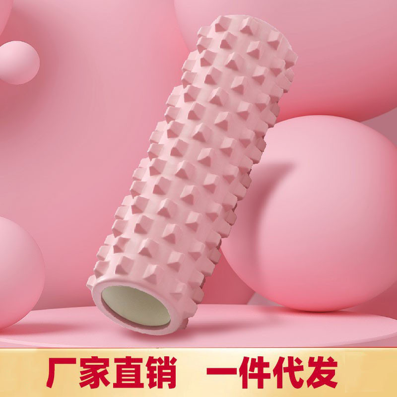 eva空心狼牙形瑜伽柱实心泡沫轴平衡棒健身肌肉放松器瑜珈柱