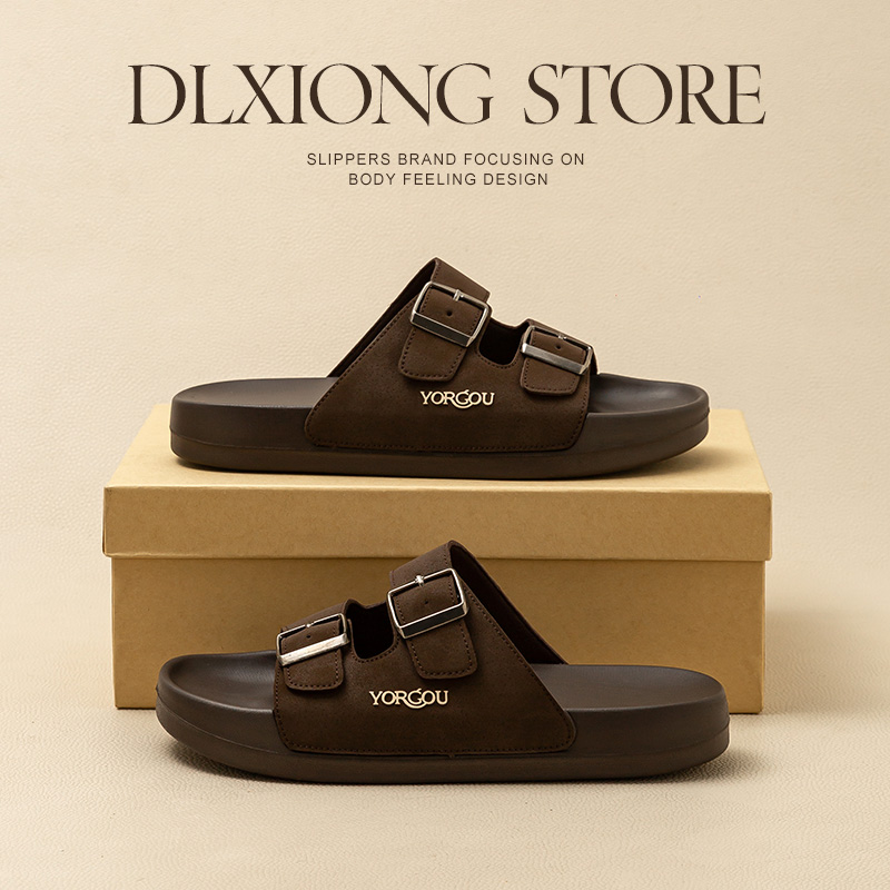 夏季扣带勃肯凉拖鞋男户外穿