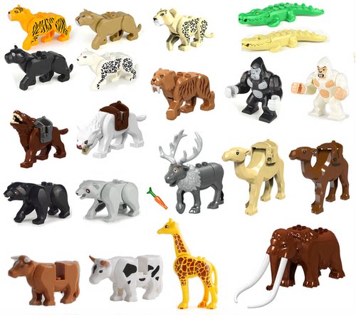 动物坐骑鳄鱼老虎豹子鲨鱼积木