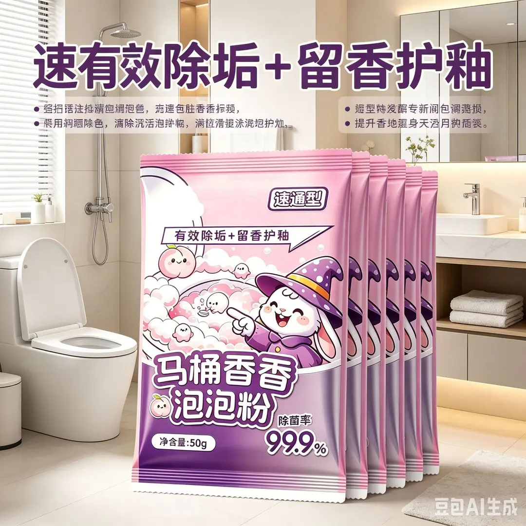 马桶香香泡泡粉除垢剂泡沫去黄去污去渍除味除臭卫生间lc