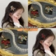 马年高级闪钻小马发夹儿童轻奢满钻侧边刘海夹女孩精致碎发卡头饰