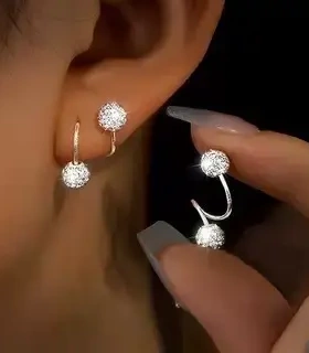 【夏季爆款】超闪满钻耳钉女螺纹拧扣个性时尚耳骨钉ZX
