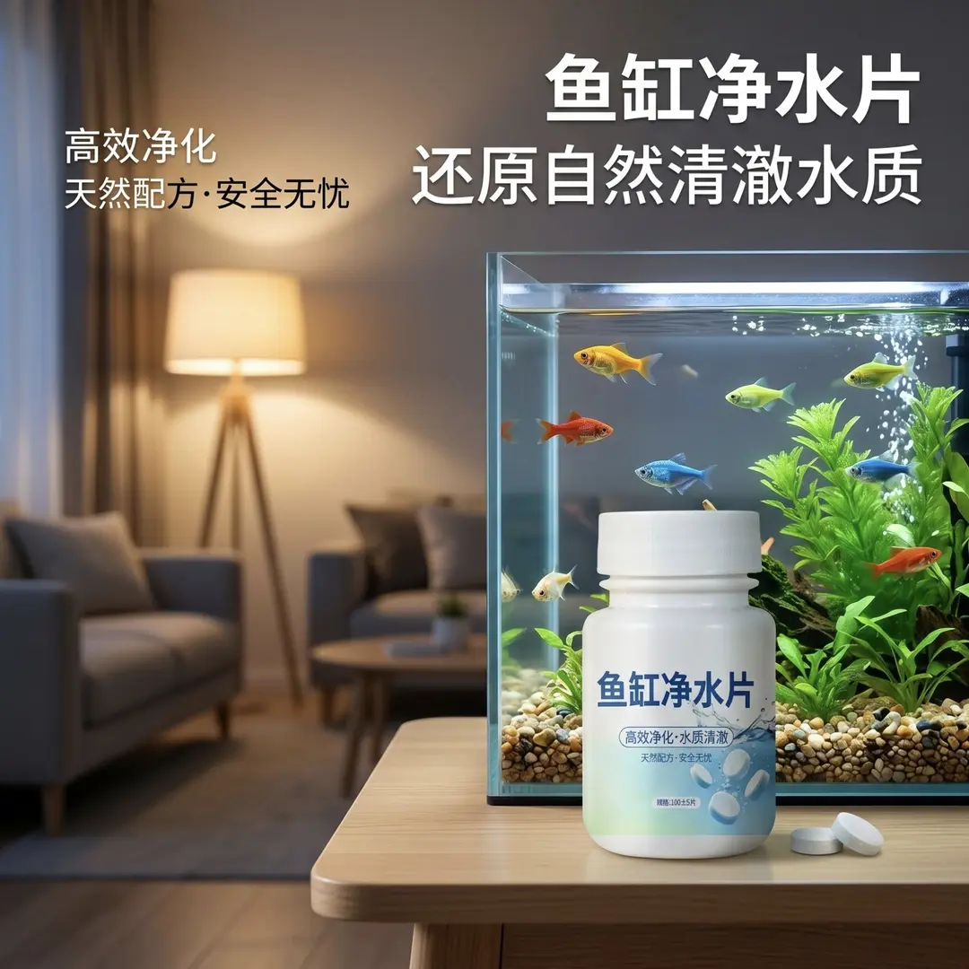 【新升级】水族净水告别鱼缸水浑浊腥臭发黄打造空气缸鱼缸净水片
